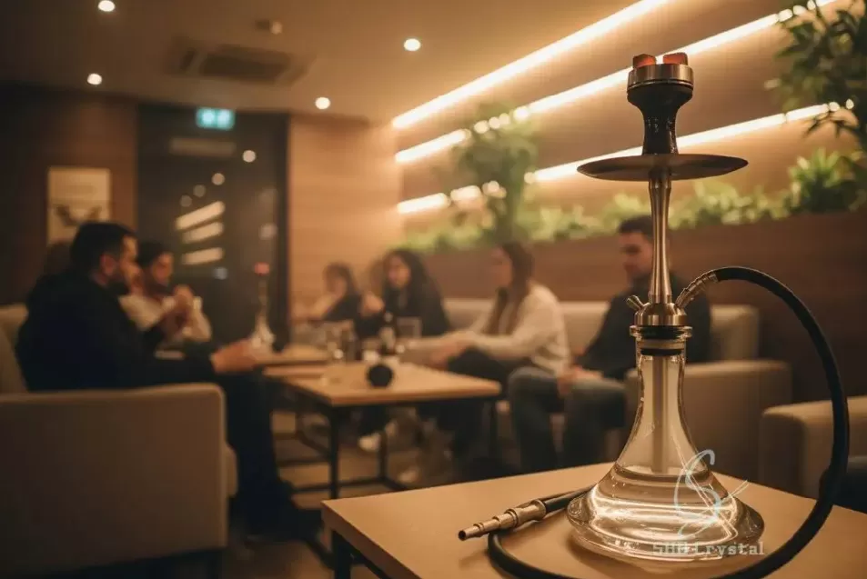 glass hookah smoking